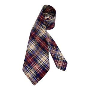 ETRO Milano Blue PLaids & Cheks Luxury Silk Tie Made In Italy W: 3.75" EX CD